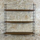 60s 70s oak string shelf module by Kajsa & Nils "Nisse" Strinning Sweden