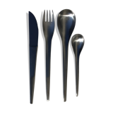 Stainless steel housewife Guy Degrenne 70s completes 49 pieces