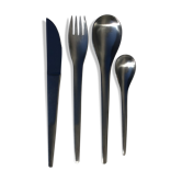 Stainless steel housewife Guy Degrenne 70s completes 49 pieces