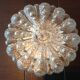 Round ceiling lamp in bubbled glass vintage 60s-70s