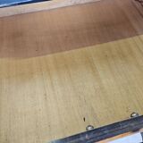 Mahogany burl chest of drawers with mirrored top