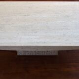 Travertine coffee table, 1980s