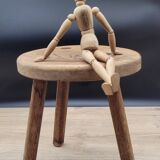 Cowhide egg tripod stool