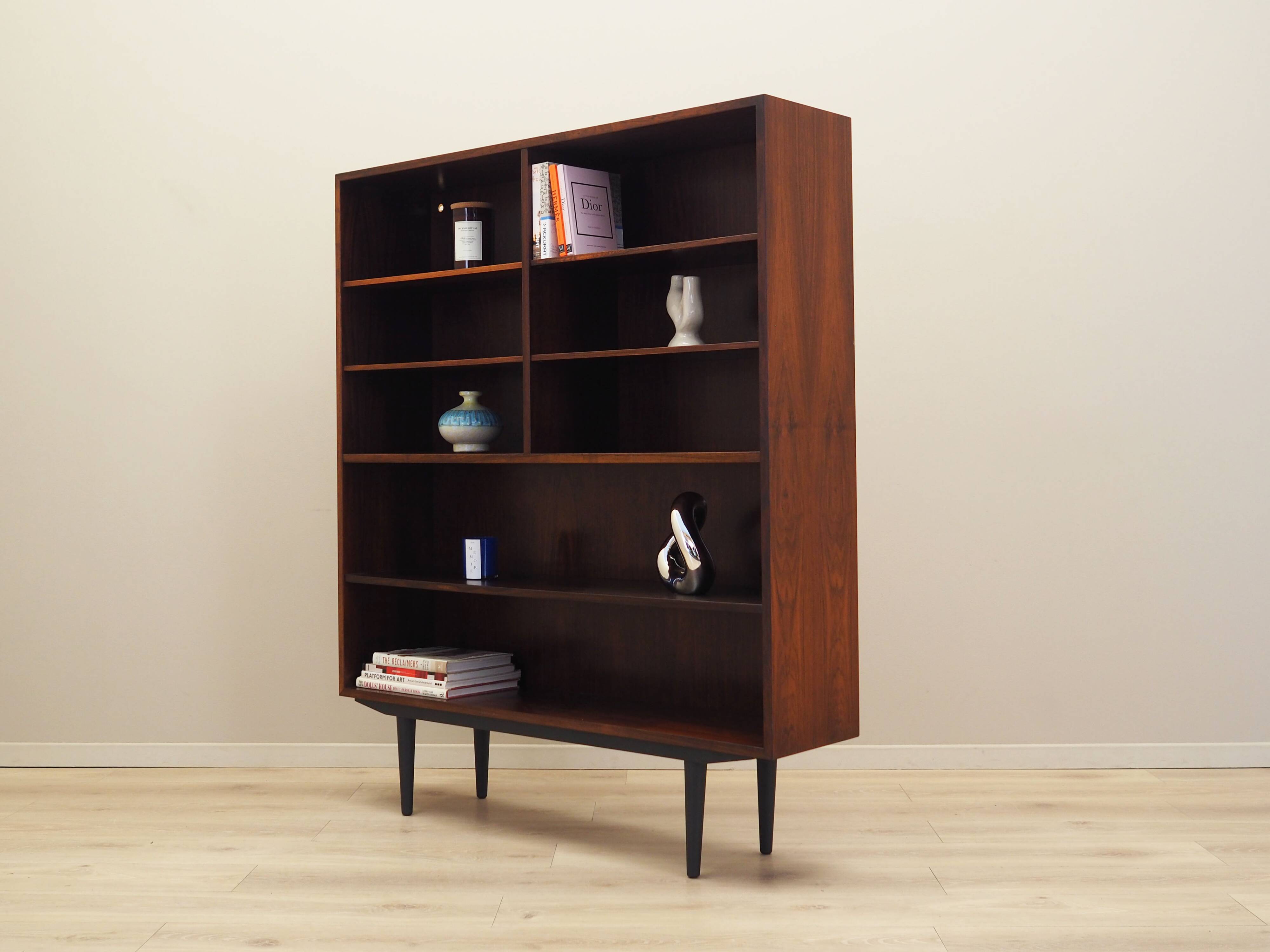 Mahogany bookcase, Danish design, 1970s, manufacturer: Omann Jun