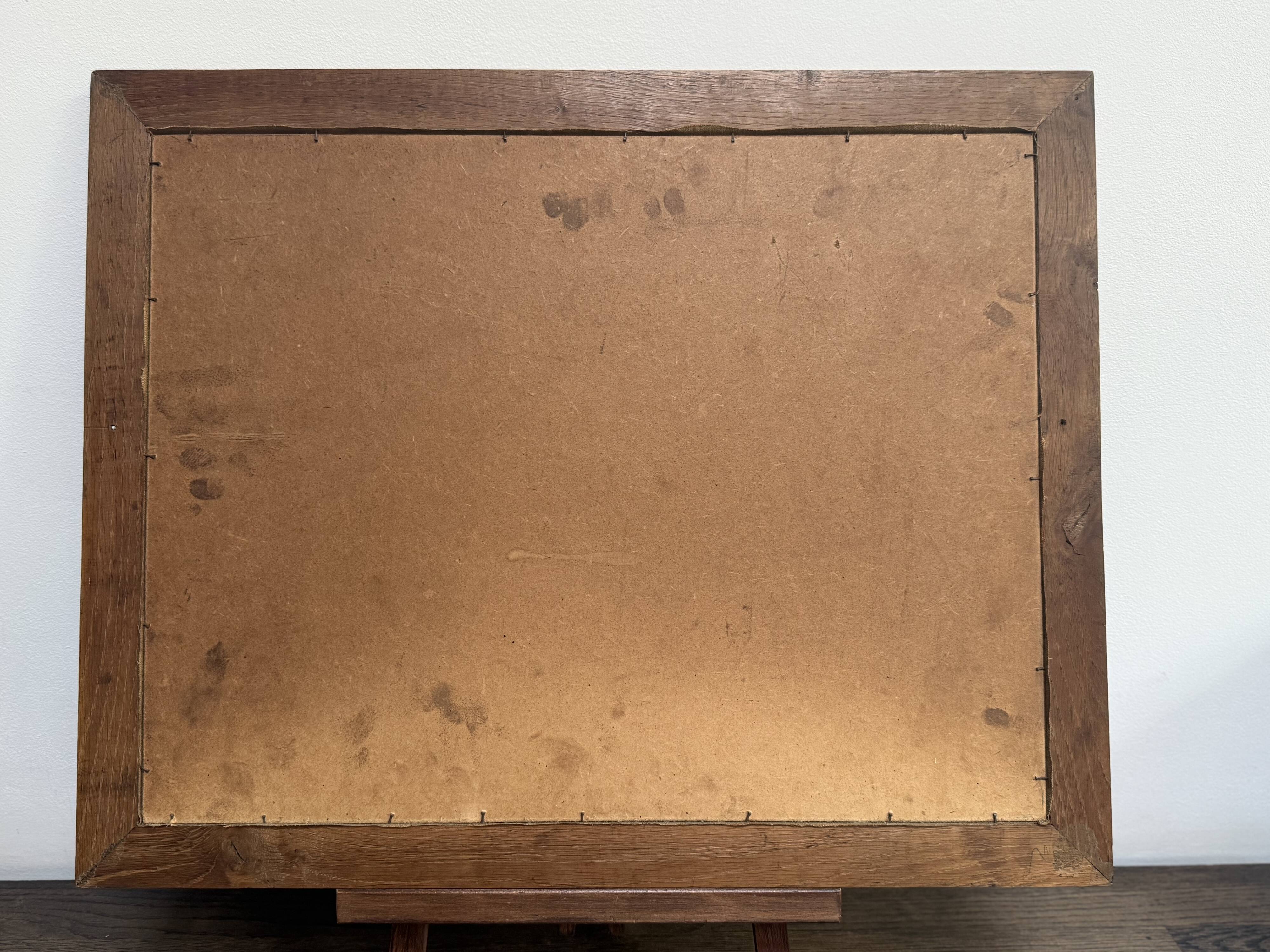 Old painting oil on canvas signed Lucienne 1944