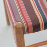 Set of 4 Scandinavian chairs by Yngve Ekstrom, Paul Smith fabric