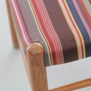 Suite de 4 chaises scandinave de Yngve Ekstrom, tissu Paul Smith