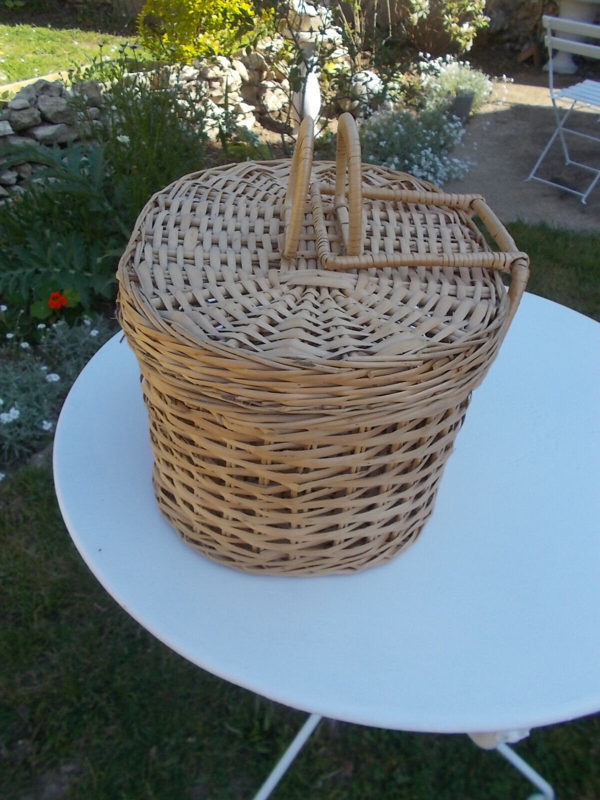 Rattan suitcase