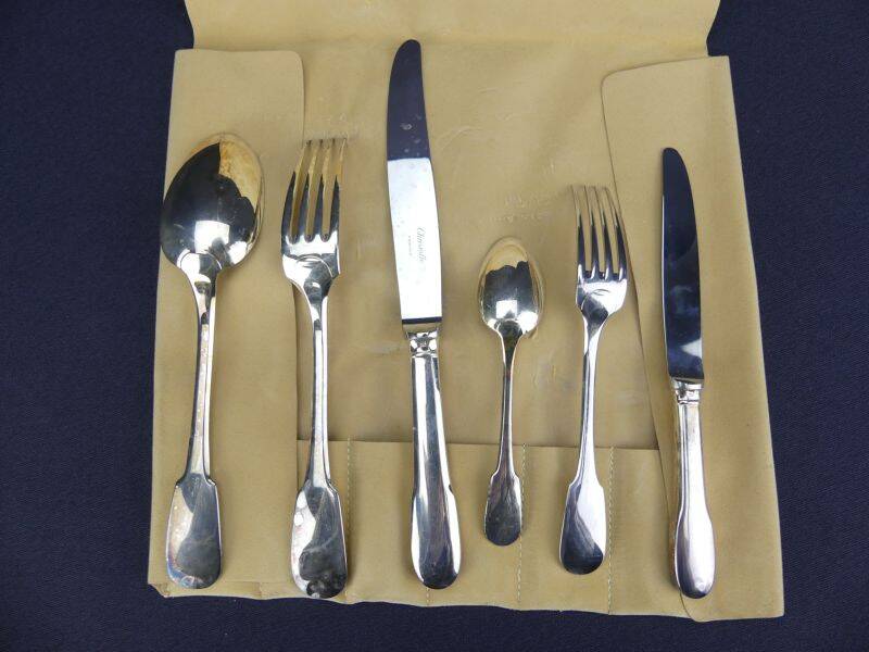 Christofle, Cluny, 6 sets of 6 cutlery.