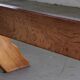 Vintage danish brutalist oak dining table