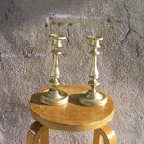 Paire de bougeoirs anciens