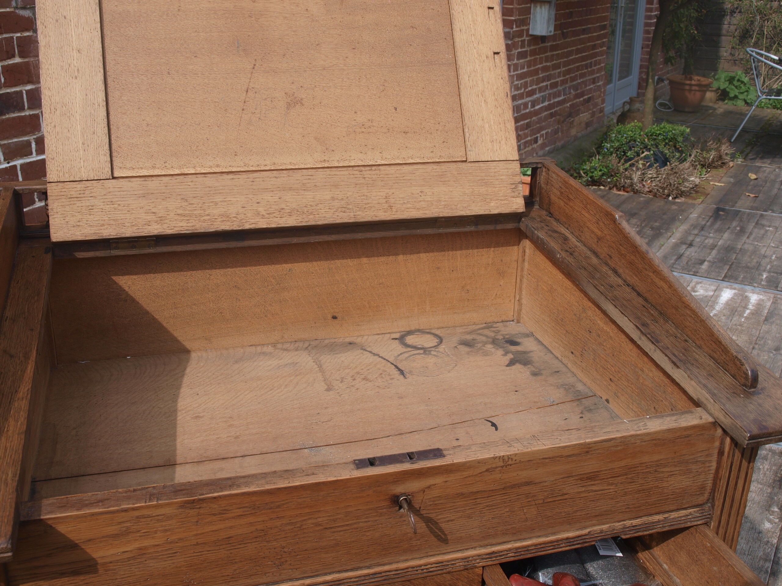 Oak writing desk
