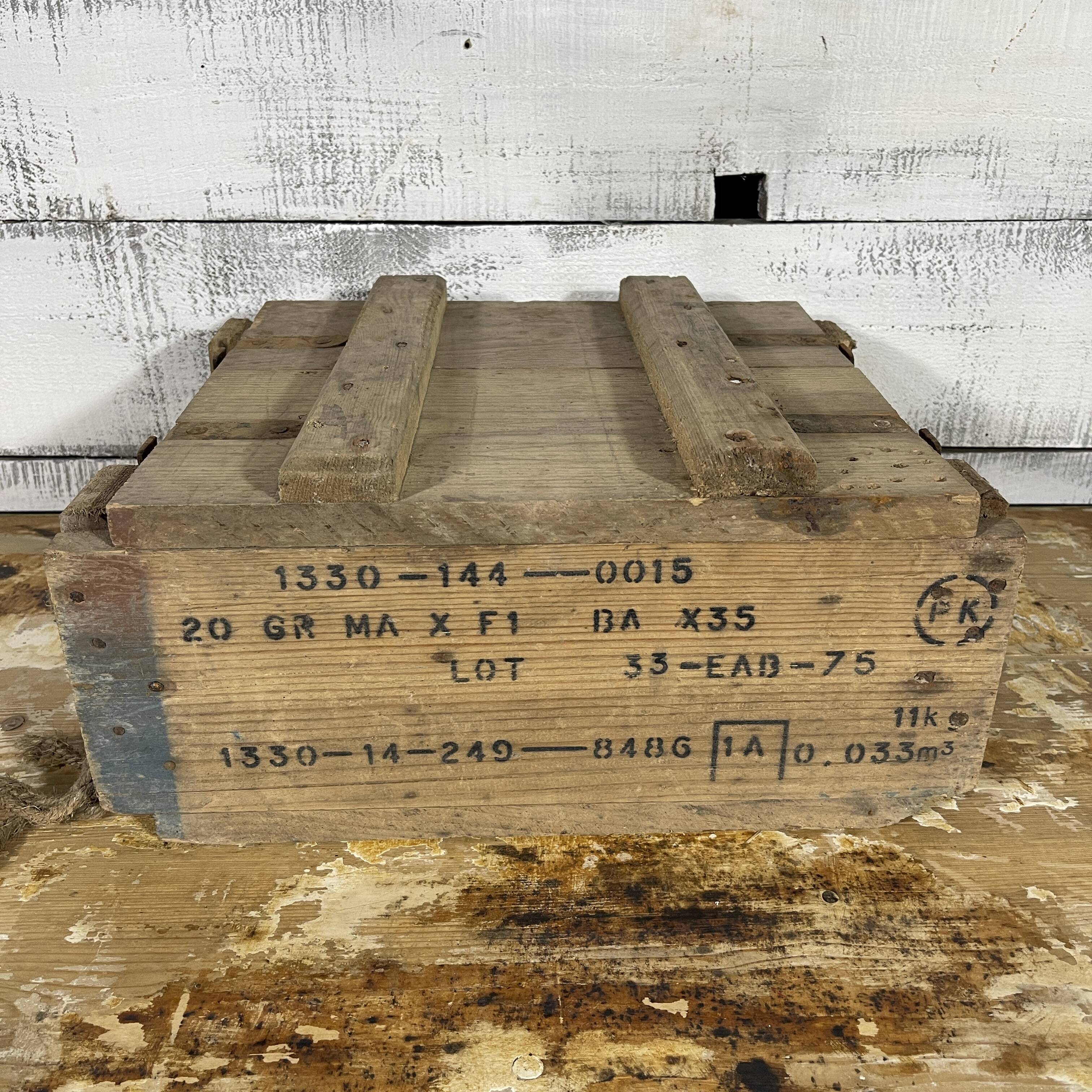 Wooden ammunition box