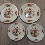 Set of 4 old plates Digoin sarreguemines