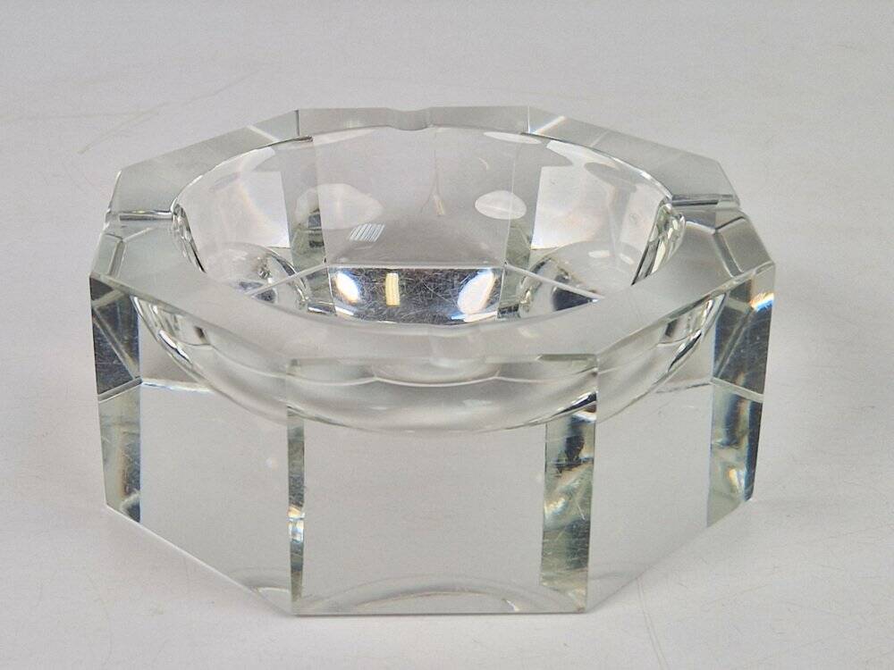 Art Nouveau Crystal Ashtray from Moser, 1940s