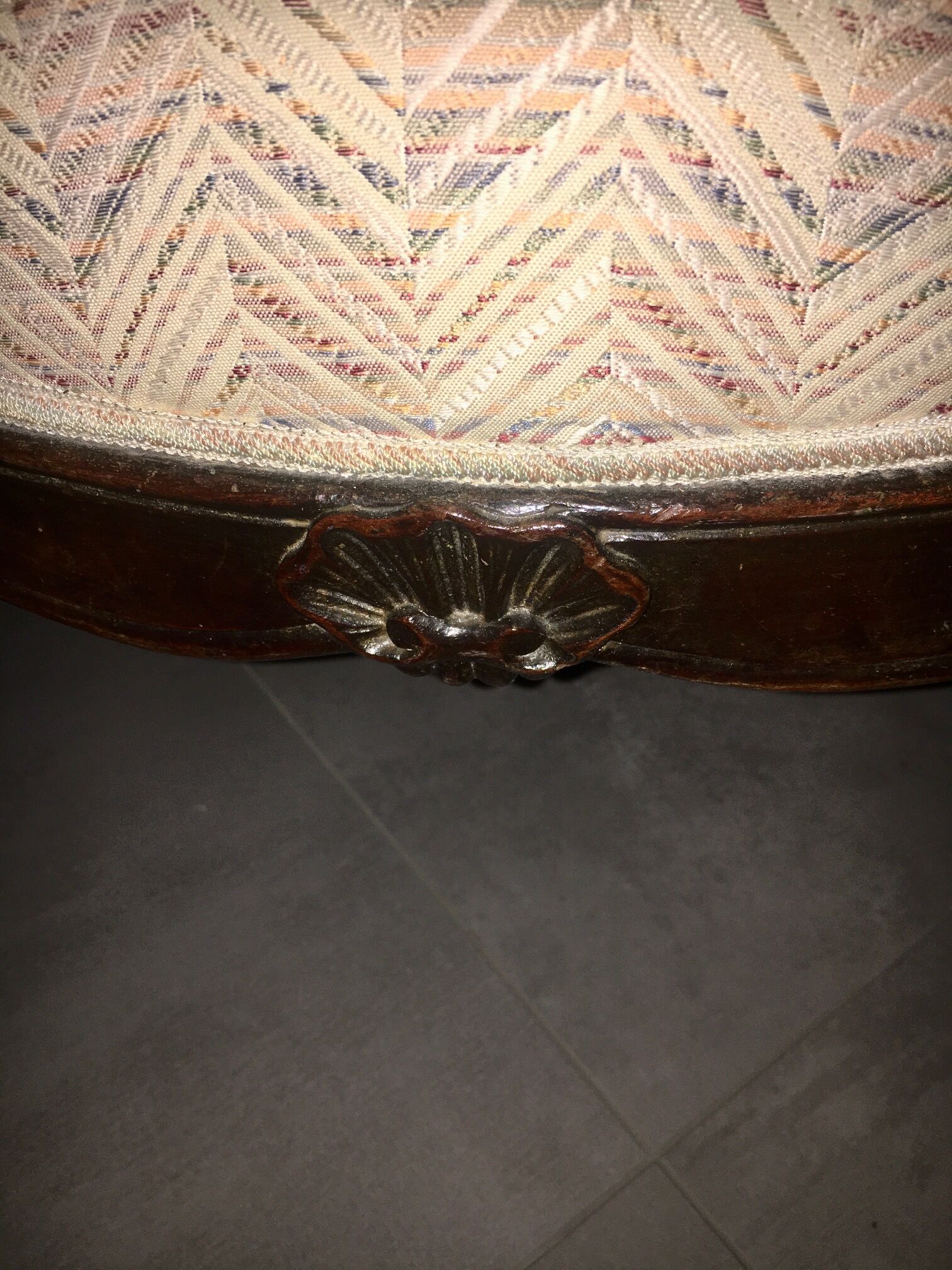 Voltaire armchair 19 th mahogany structure