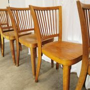 Vintage STOL Kamnik Wooden Dining Chair: 1960s Yugoslavia Bistro Style