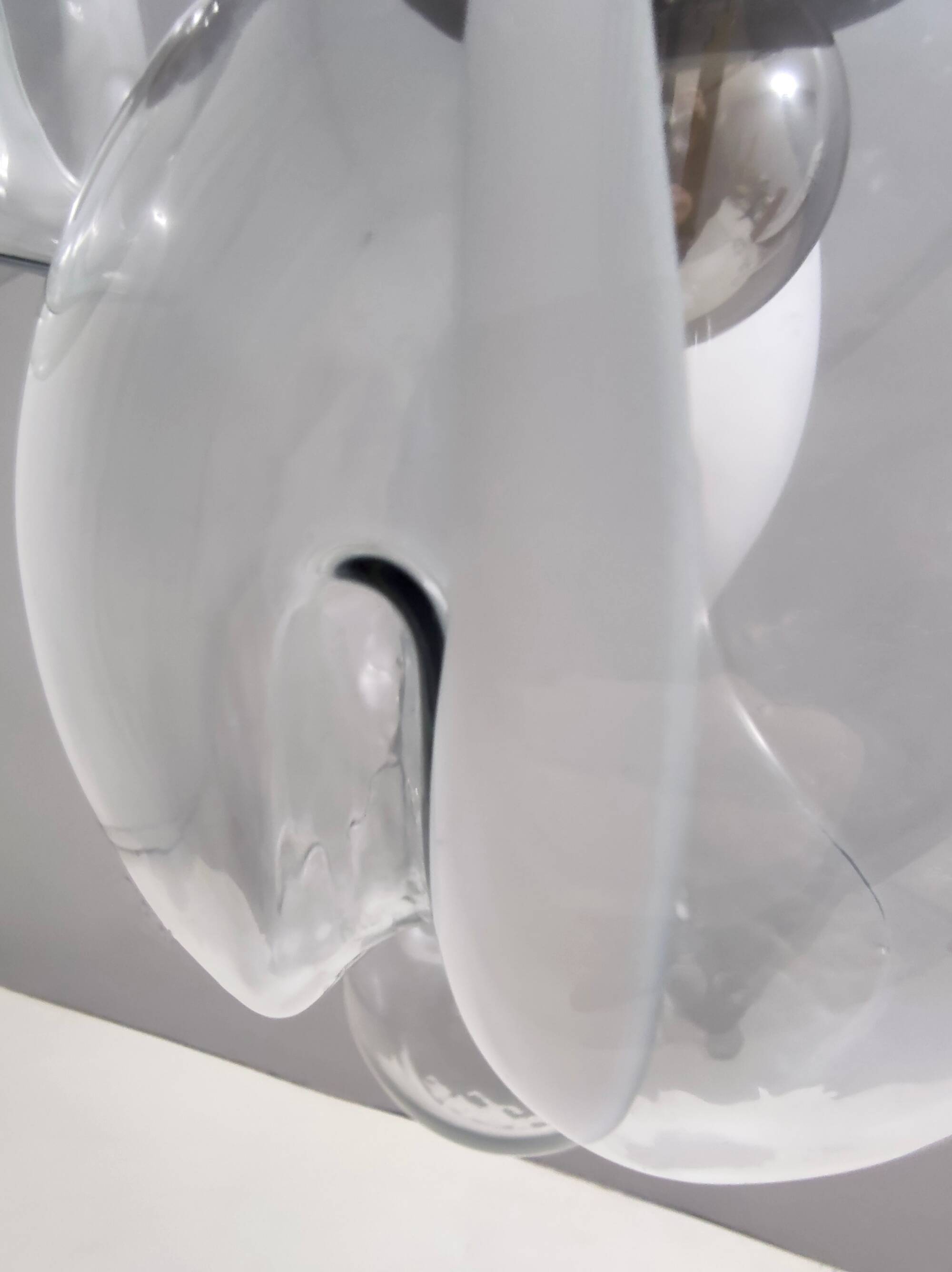 Murano Glass and Varnished Metal 3-Light Pendant by Toni Zuccheri for Venini