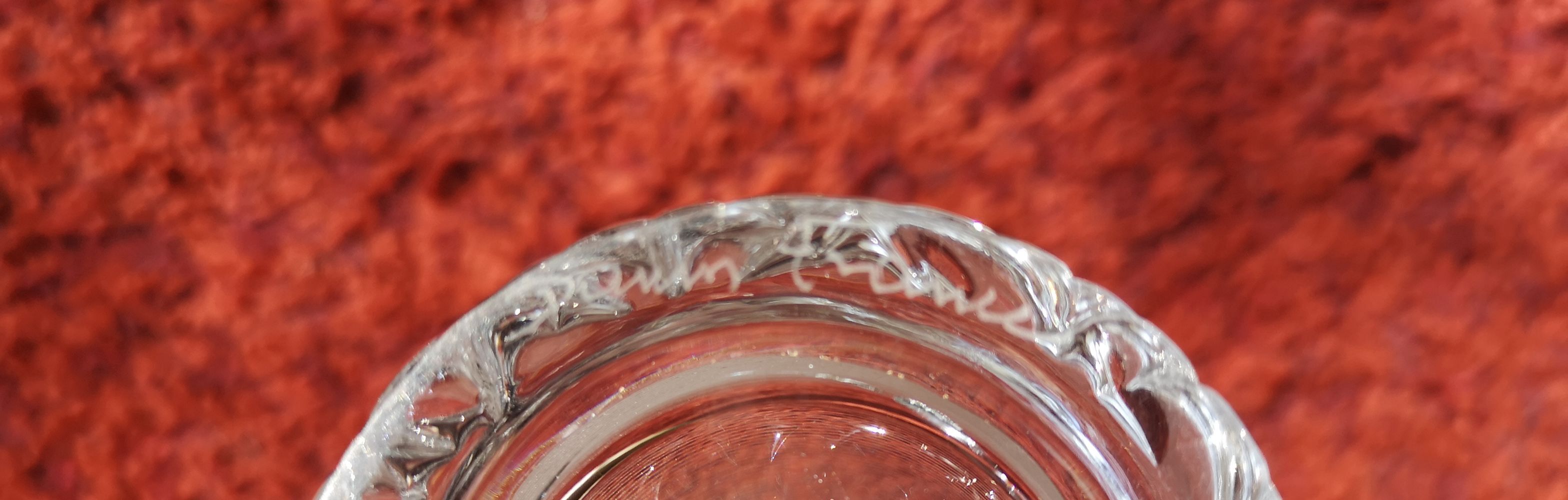 Duo of crystal glasses Daum 1950s