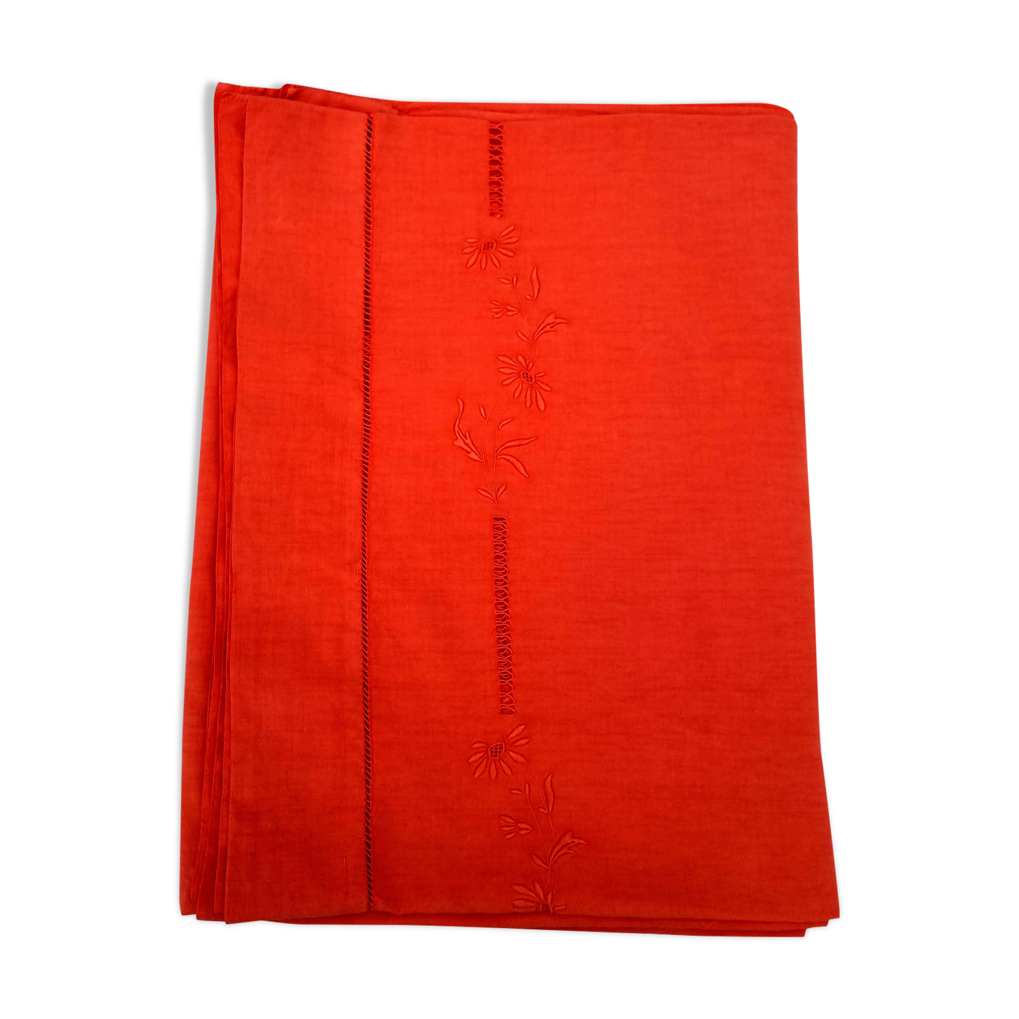 Orange linen sheet