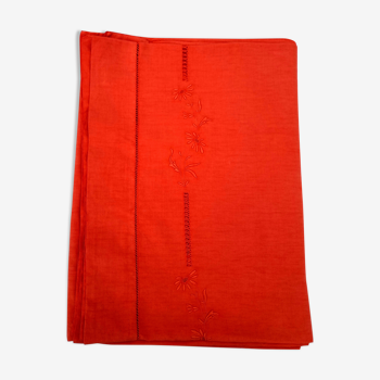 Linen linen sheet orange