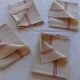 4 tea towels, rustic canvas, bistres.