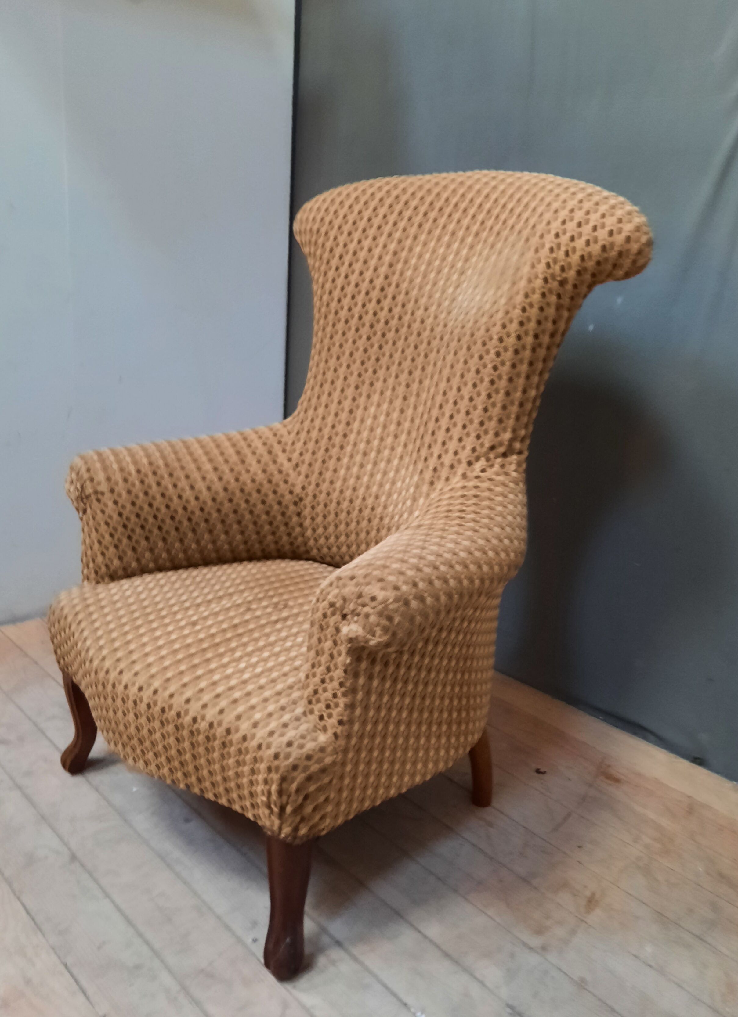 Fauteiuil toad upholstered Napoleon III