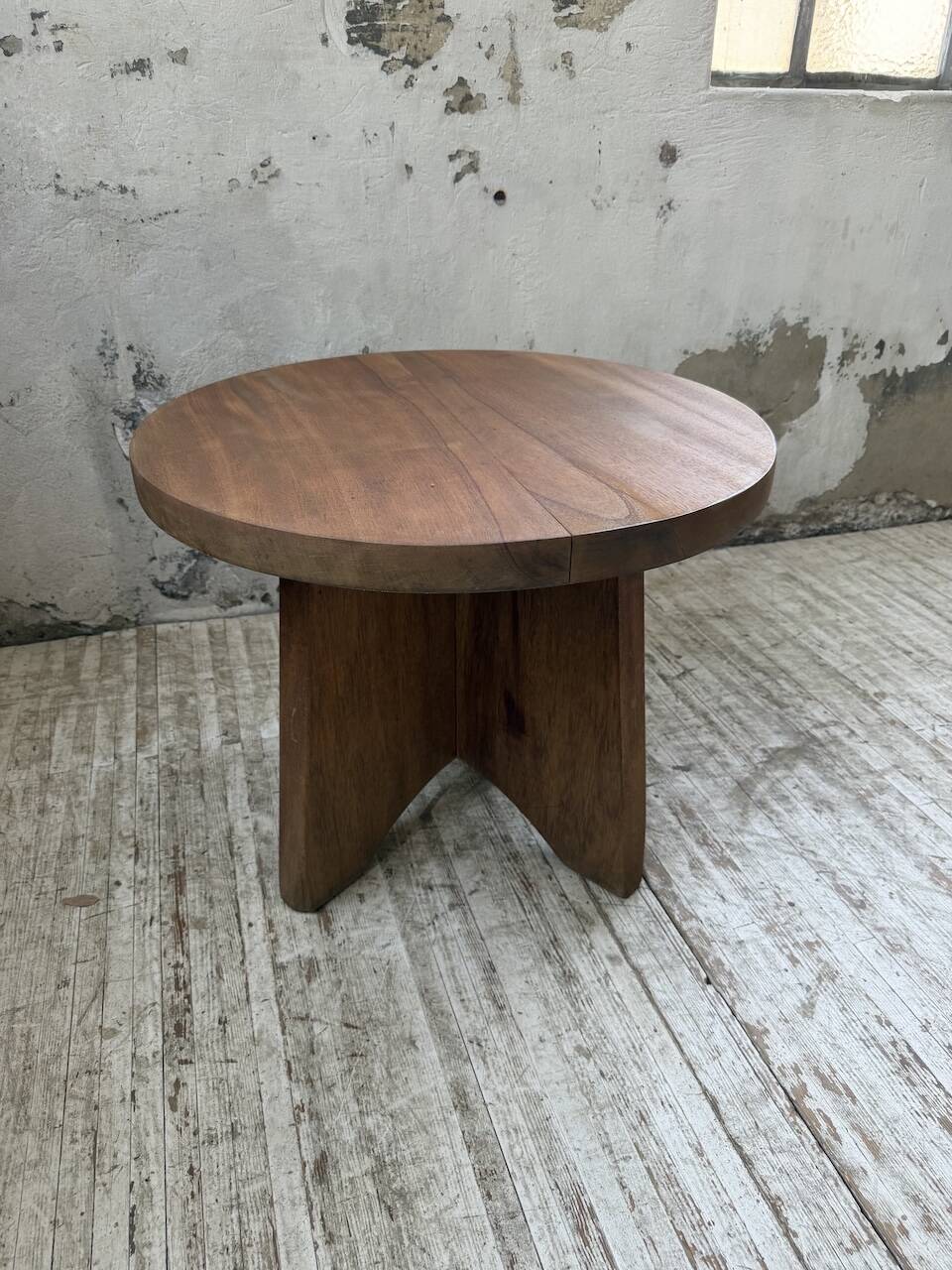 Constructivist gueridon 1950 mahogany