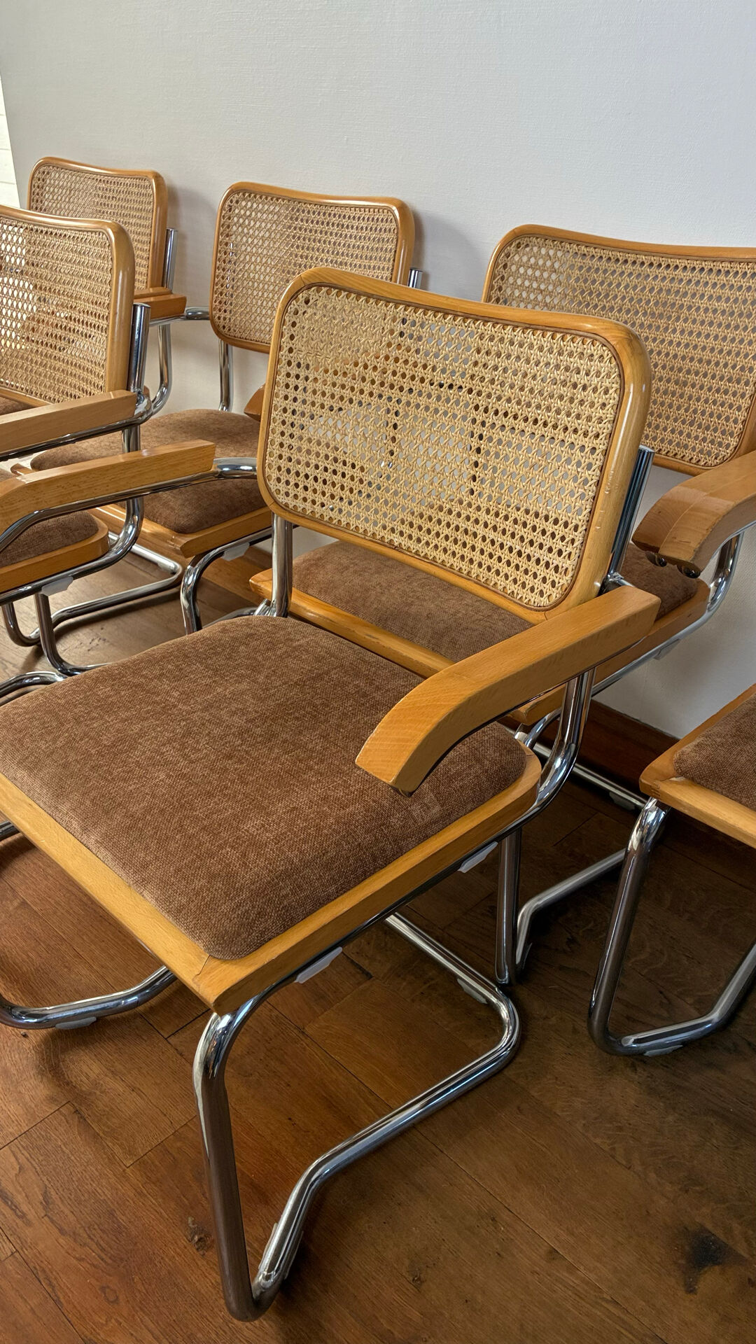 Set of 6 B64 chairs by Marcel Breuer