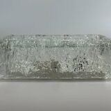 60s 70s ice glass flush mount ceiling lamp by Kaiser Leuchten Germany