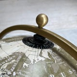 Globe earth 90s, brass spiral base