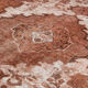 Overdyed handmade persian rust brown wool area rug - 241x342cm