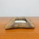 Brutalist olive wood mirror, vintage