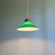 Art Deco pendant light in conical green opaline, 1920s-30s