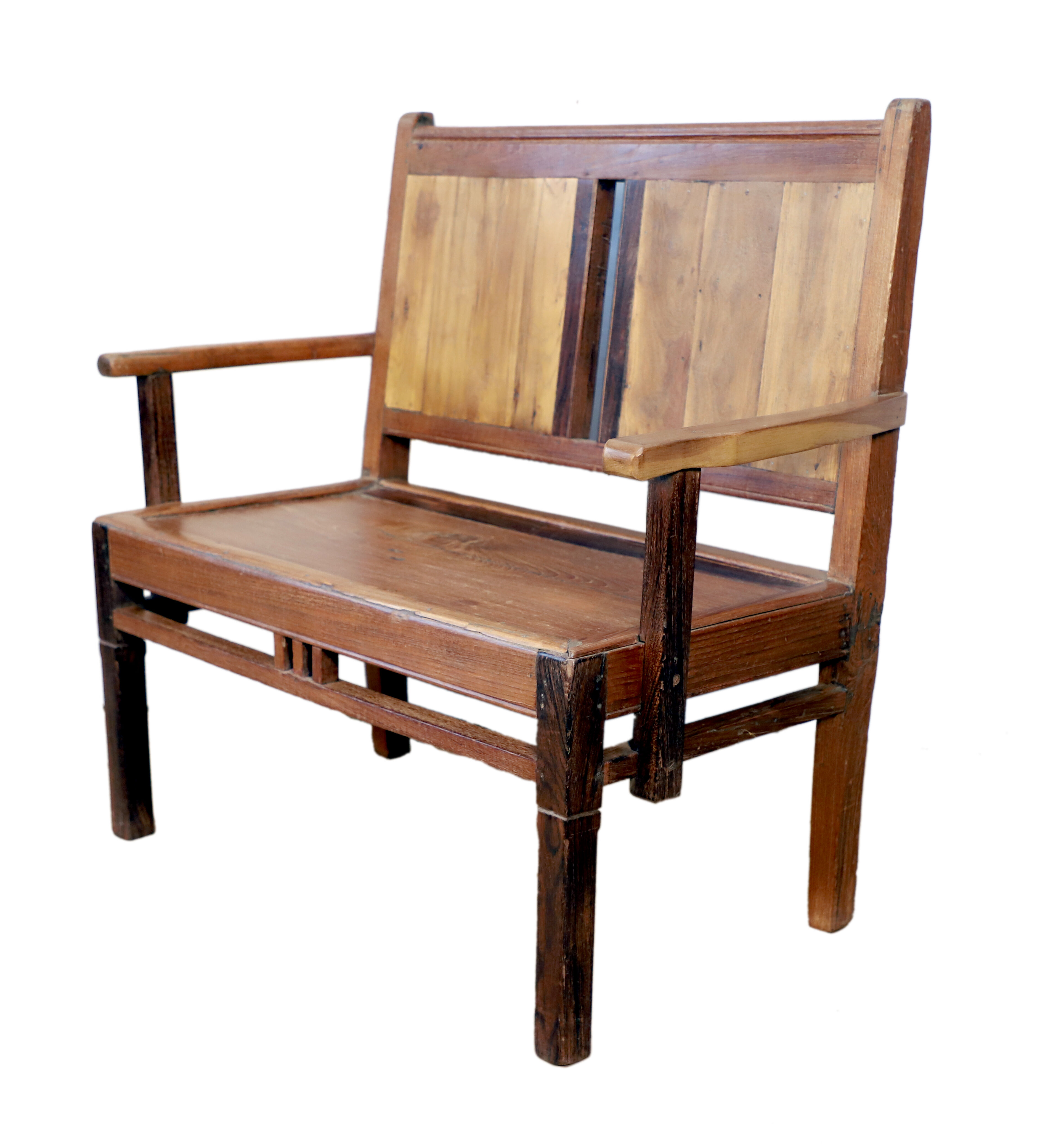 2-seater Burmese teak bench