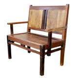 2-seater Burmese teak bench