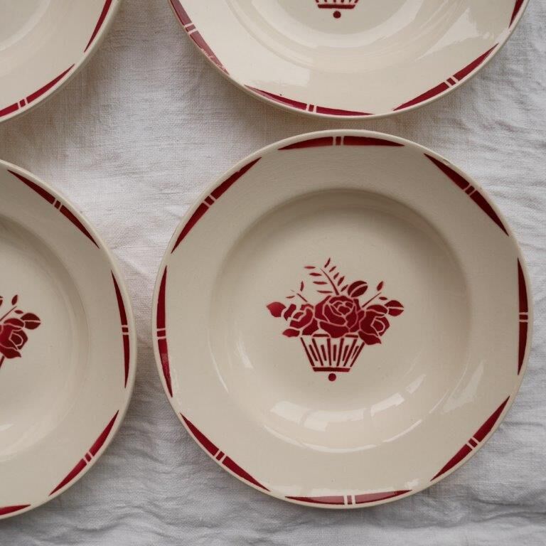 Set of 4 badonviller hollow plates