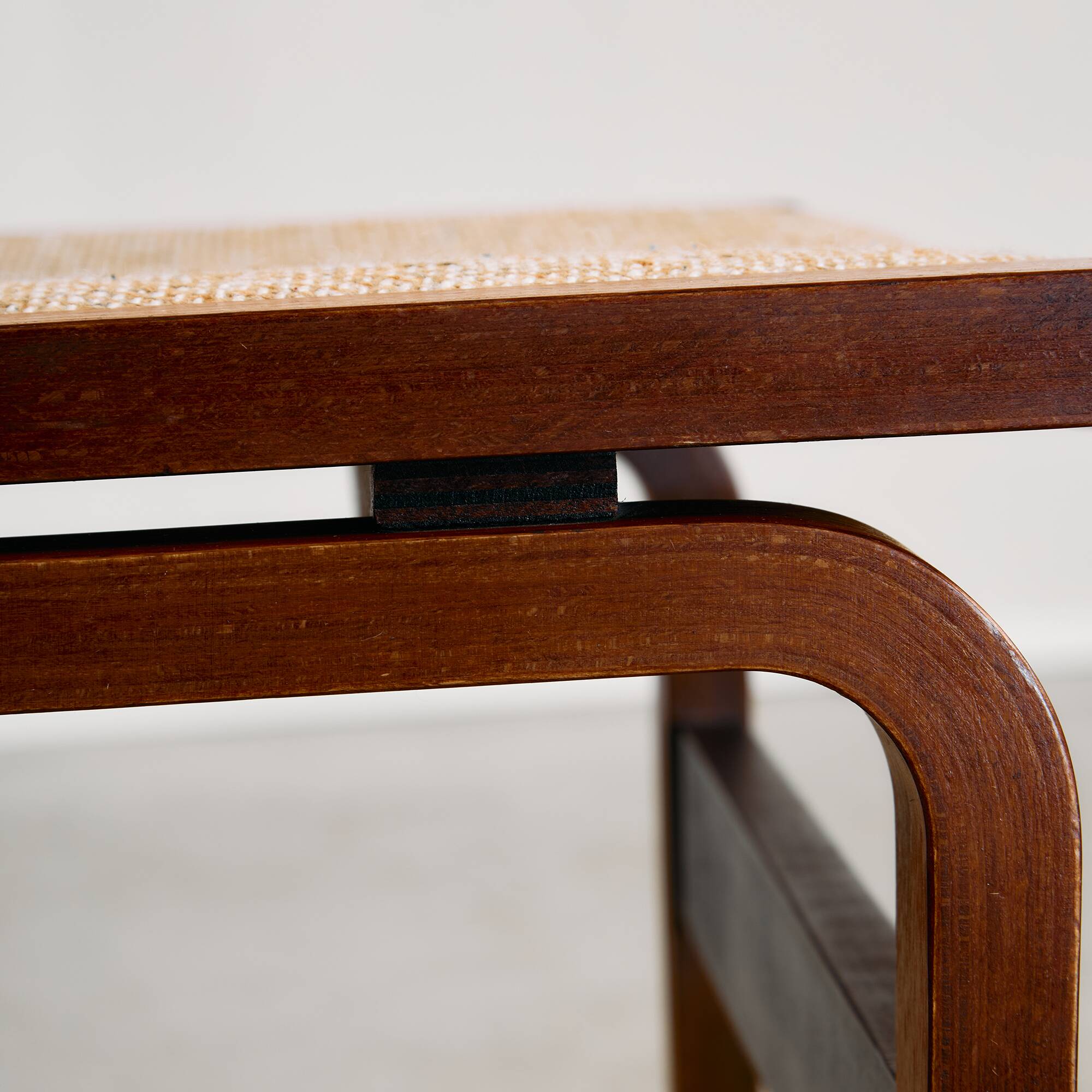 Mid-Century Bentwood Chair Set in Stained Beech with Wool Upholstery