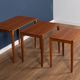 Retro teak 1960s midcentury gordon russell nest of tables in walnut & teak c.1960