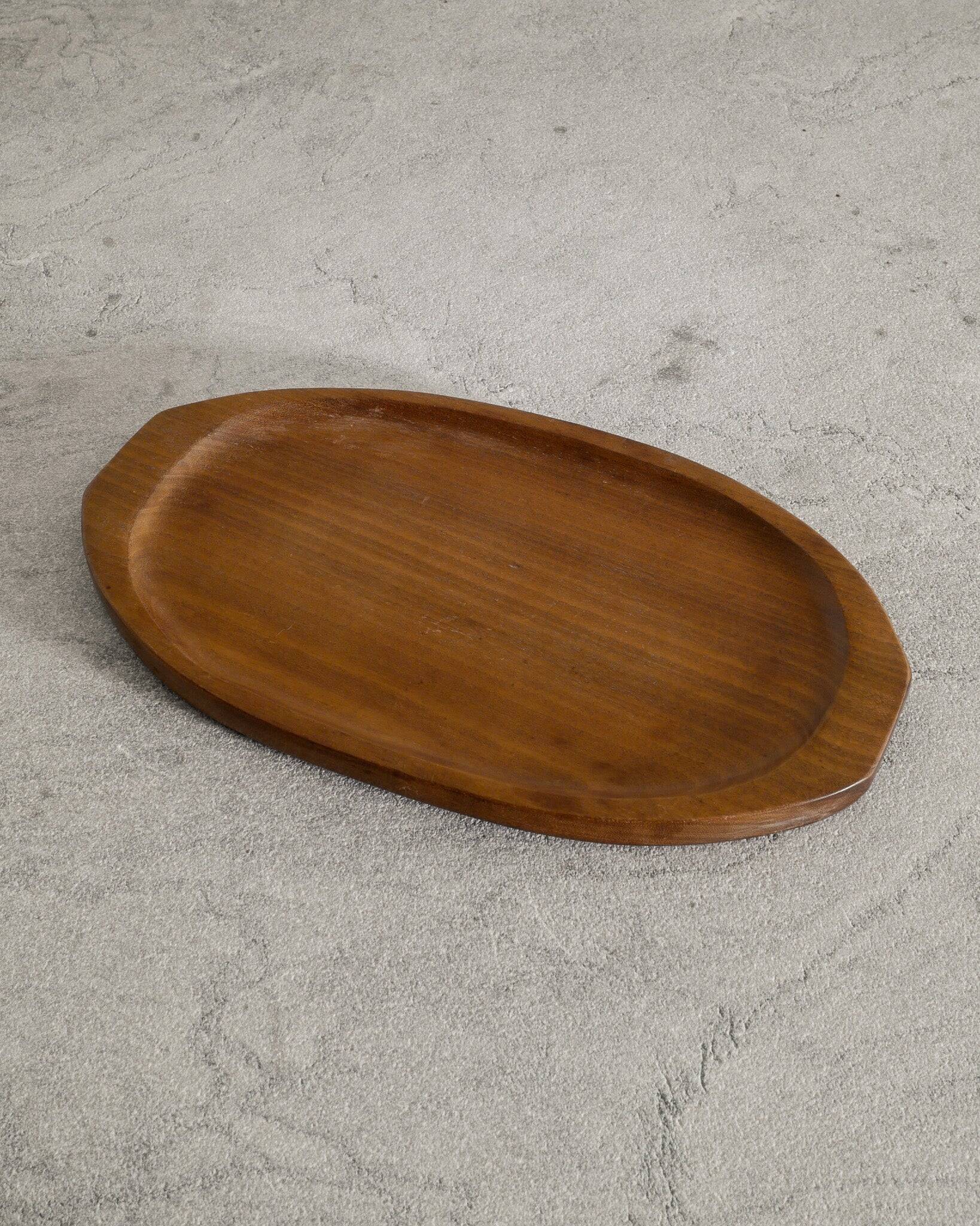 French Sculptural Wooden Tray by Alexandre Noll, 1950s
