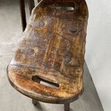 Pair of brutalist high stools