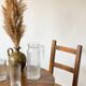 4 wooden and straw country chairs