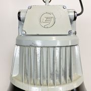 Set of 4 Industrial  Black Enamel Pendant Lamps from Elektrosvit, 1970s