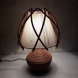 Rattan bedside lamp