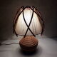 Rattan bedside lamp