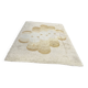 Large rug with floral decoration.