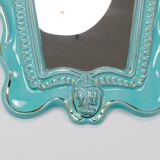 Art Deco wall mirror Theatre in terracotta by Gmundner Keramik, Austria, 1930s