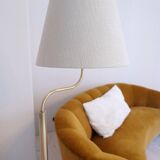 Sculptural modern brass floor lamps from the mid-century Luxus, Sweden, 1970s.