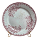Round antique Saint-Amandoise plate – Iris model – Earthenware