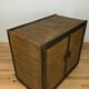 2-door woven rattan dresser, 70s